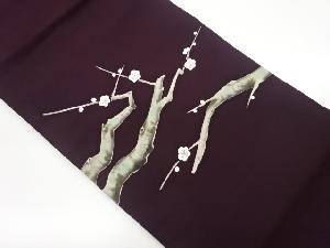 塩瀬金彩梅の木模様名古屋帯